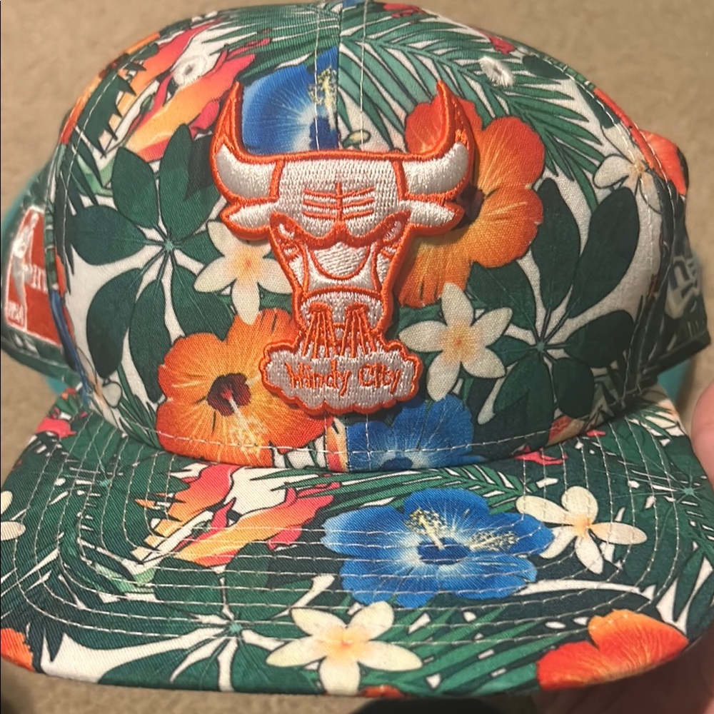 Chicago Bulls Tropical Floral Cap